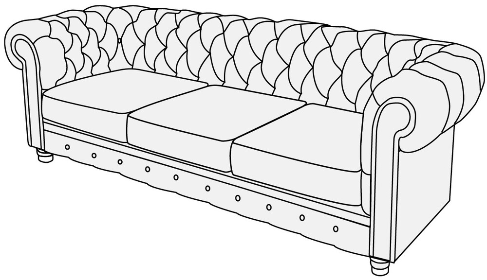 Диван 3-х местный Д3 Альфа Честер