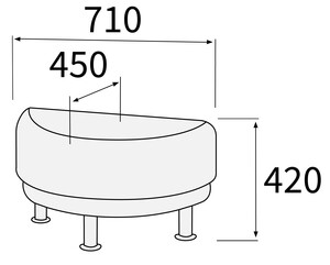 Пуф 1-местный Снейк