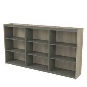 Шкаф средний, со стеклом, трехсоставный