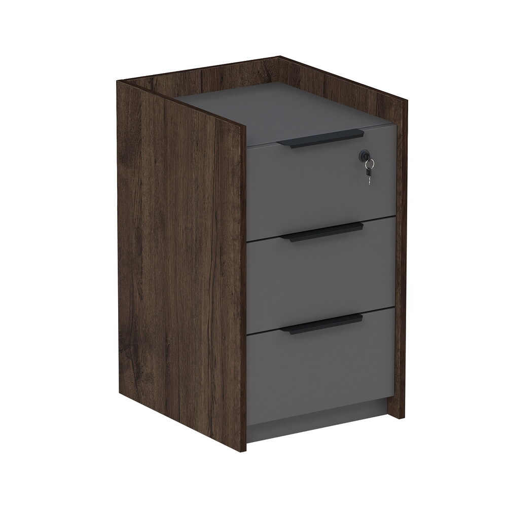 Тумба подкатная, с ящиками, с код замком