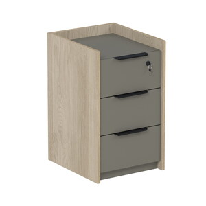 Тумба подкатная, с ящиками, с замком