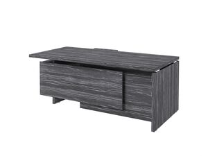 Стол руководителя с опорной тумбой (правый) (Фурнитура черная)