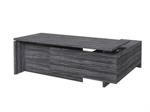 Стол руководителя с опорной тумбой (левый) (Фурнитура черная)