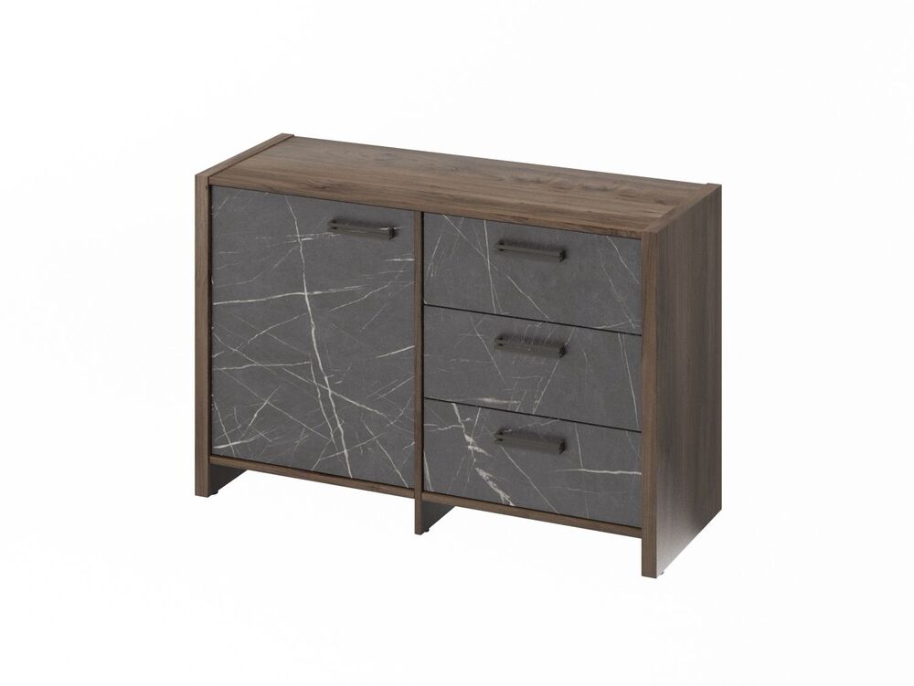 Тумба двухсекционная (Фурнитура черная)