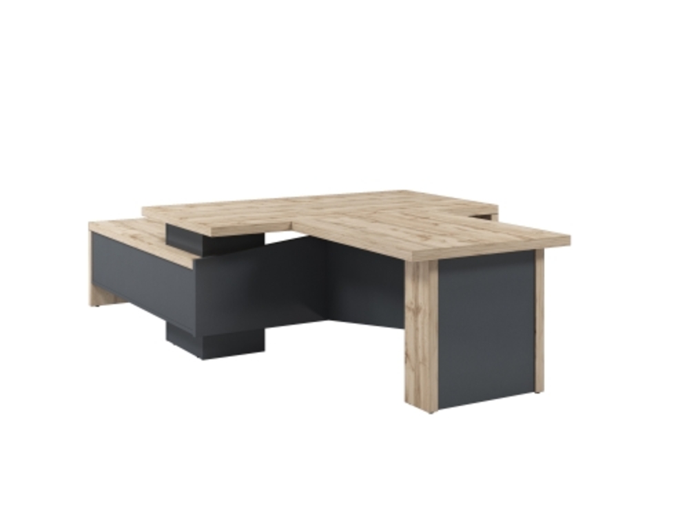 Стол руководителя с опорной тумбой (правый)