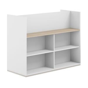 Стеллаж-комбо 2-стор. 1438, с экраном ЛДСП