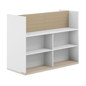 Стеллаж-комбо 2-стор. 1438, с экраном тканевым высоким