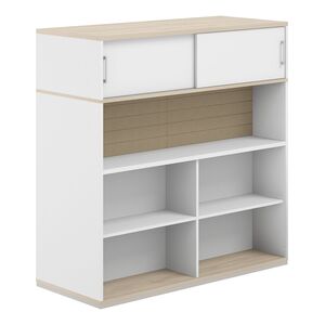 Стеллаж-комбо 2-стор. 1638 с антресолью, с экраном тканевым высоким