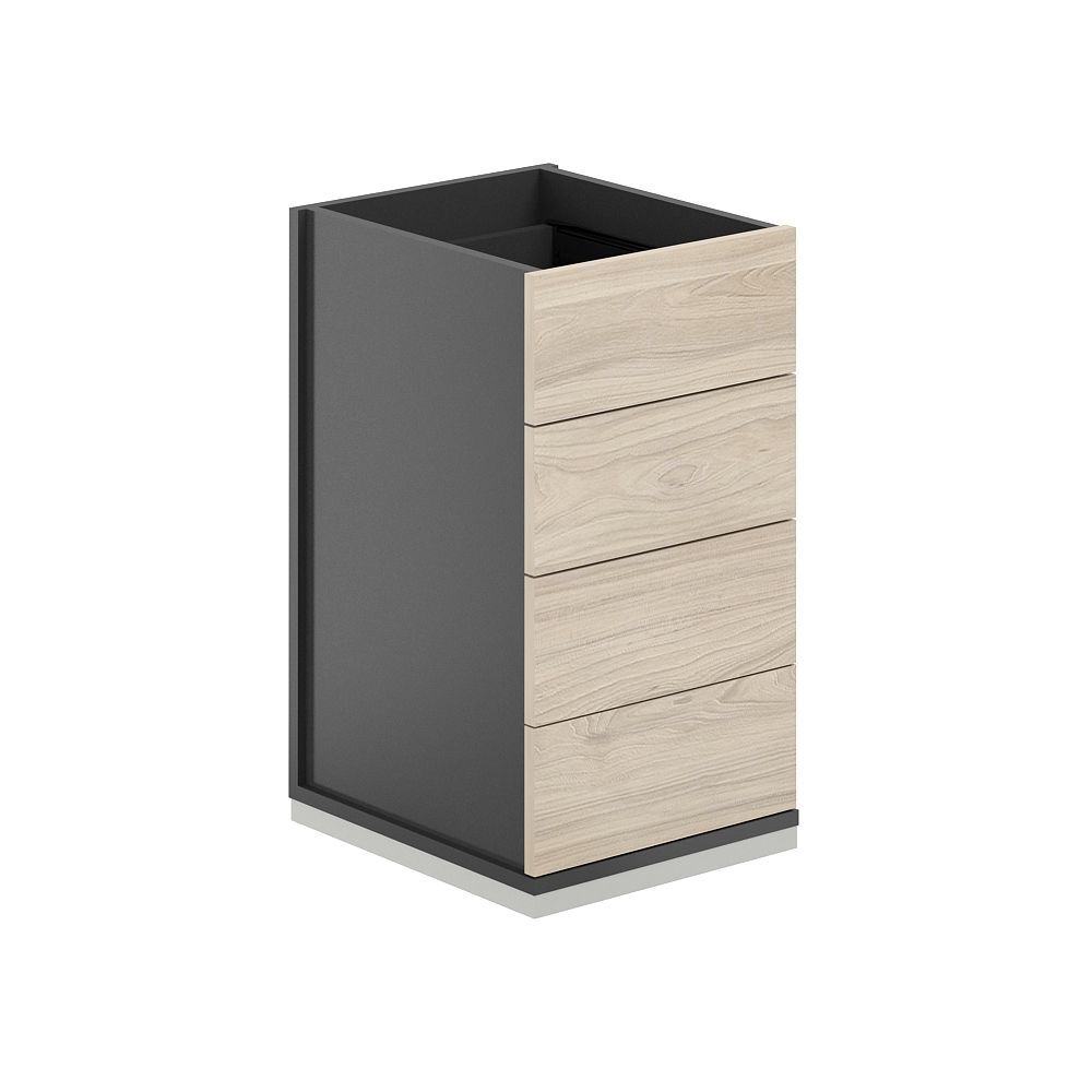 Тумба приставная 4 ящ. метаб. без топа