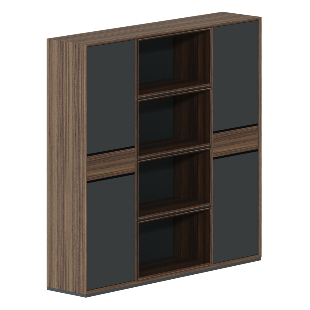 Шкаф 3-секционный с гл. дверями