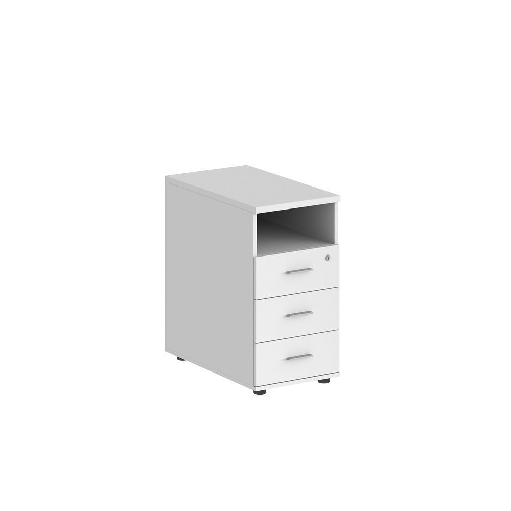 Тумба приставная с 3 ящ.(метаб) и нишей, с замком без топа