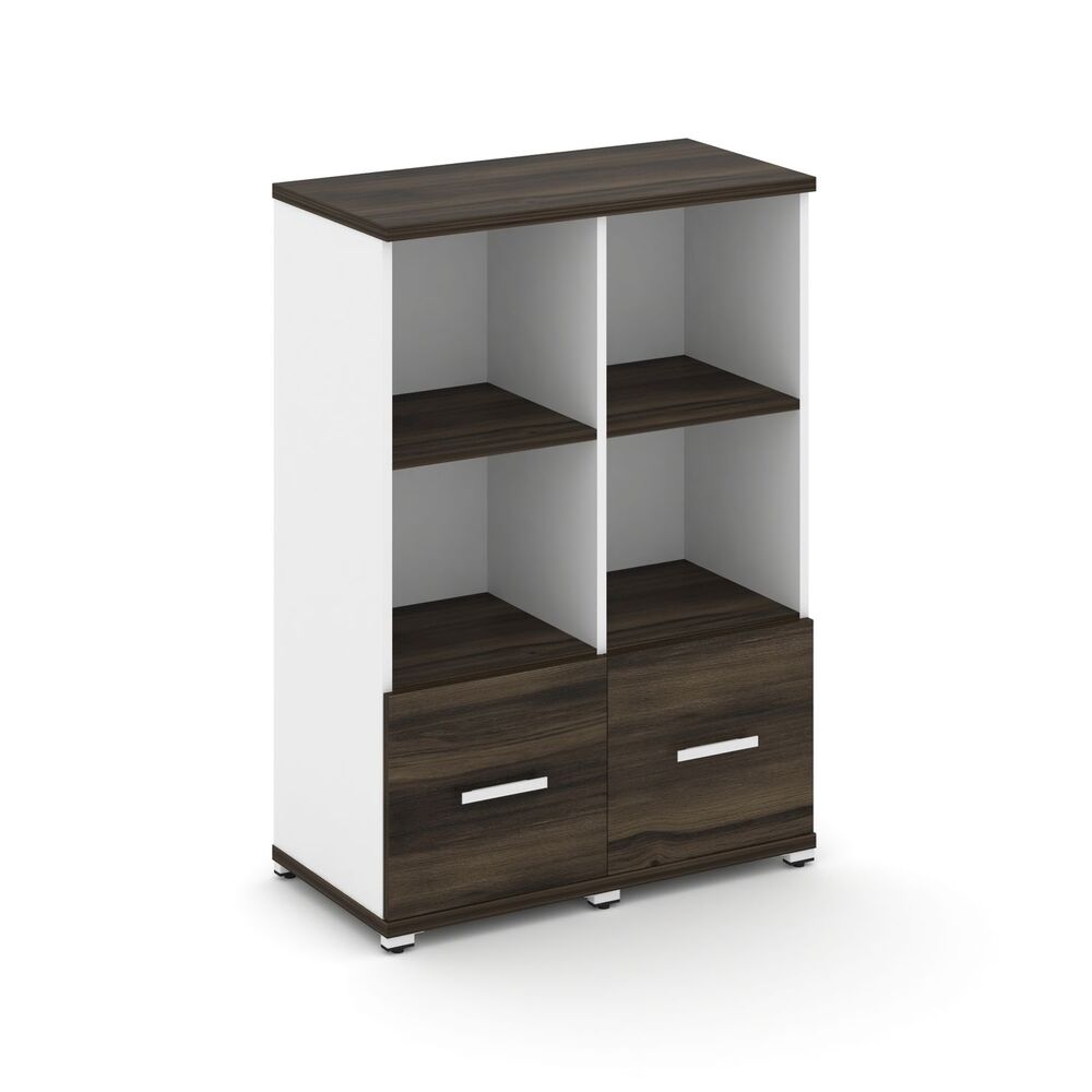 Шкаф две узкие секции, 3 ниши