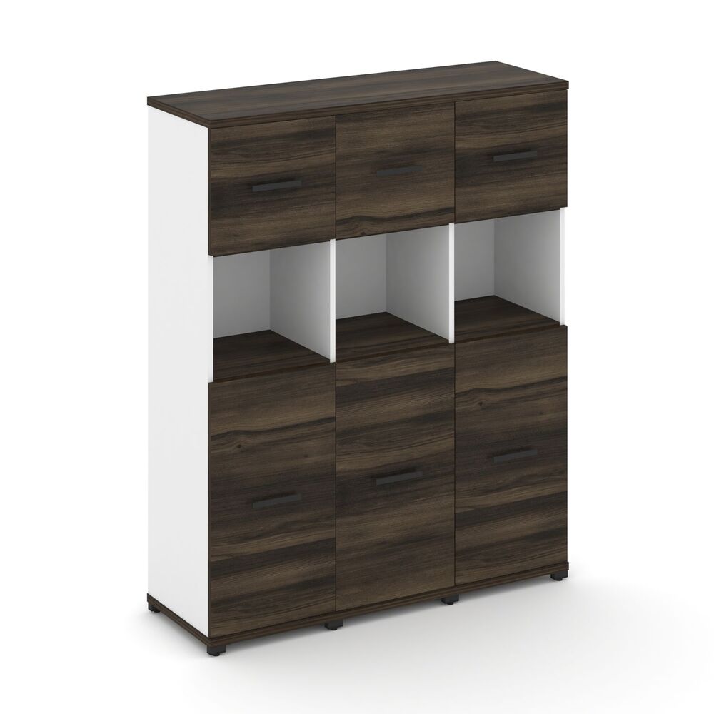 Шкаф три узкие секции, 4 ниши