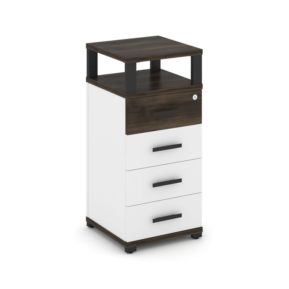 Тумба опорная/приставная 4 ящика с надставкой