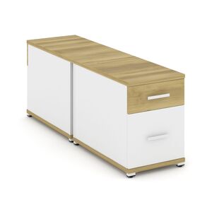 Тумба двухсторонняя опорная/приставная 1 ящик + 1 распашной фасад