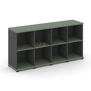 Стеллаж четыре узкие секции, 2 ниши