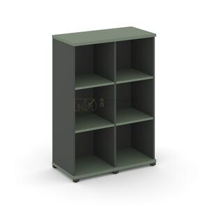 Стеллаж две узкие секции, 3 ниши