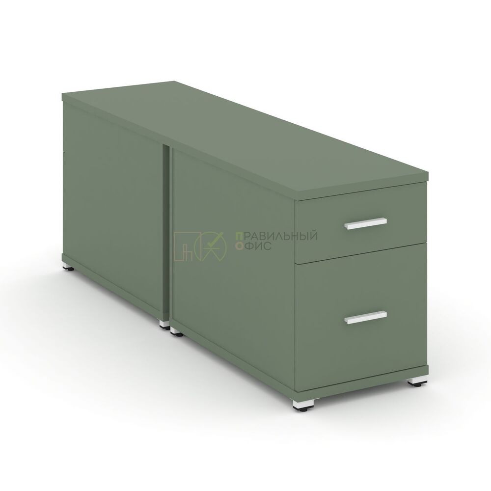 Тумба двухсторонняя опорная/приставная 1 ящик + 1 распашной фасад