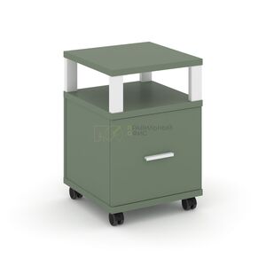 Тумба мобильная 1 распашной фасад с надставкой