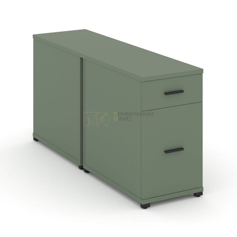 Тумба двухсторонняя опорная/приставная 1 ящик + 1 распашной фасад