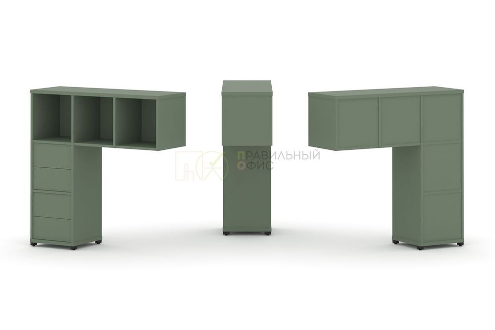 Надставка низкая + (Задняя стенка - 5 шт) + (Блок 2 ящика - 2 шт)