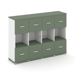 Шкаф четыре узкие секции, 3 ниши