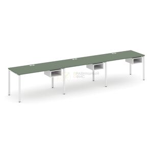 Рабочая станция односторонняя с подвесными тумбами на 3 места