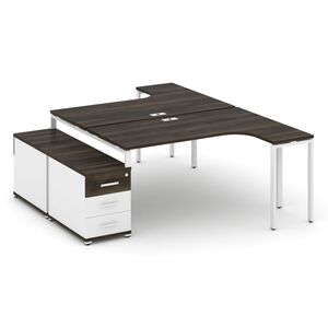 Рабочая станция с двойной опорной тумбой