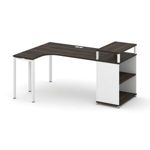 Стол эргономичный с опорным стеллажом с верхним горизонтом левый