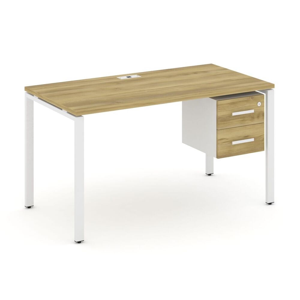 Стол рабочий с подвесной тумбой с двумя ящиками