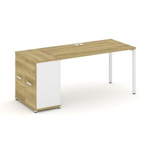 Стол рабочий с опорным распашным шкафом