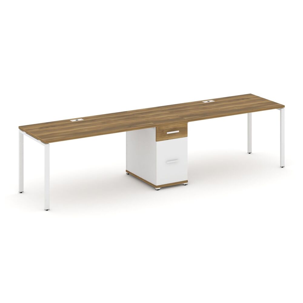 Рабочая станция на 2 места с одной опорной тумбой