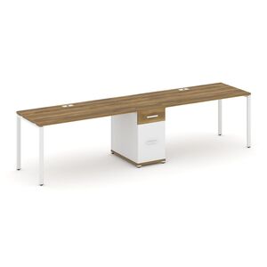 Рабочая станция на 2 места с одной опорной тумбой