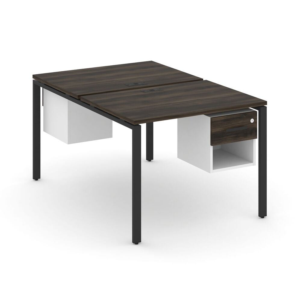 Рабочая станция двухсторонняя с подвесными тумбами на 2 места