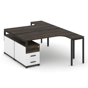 Рабочая станция с двойной опорной тумбой