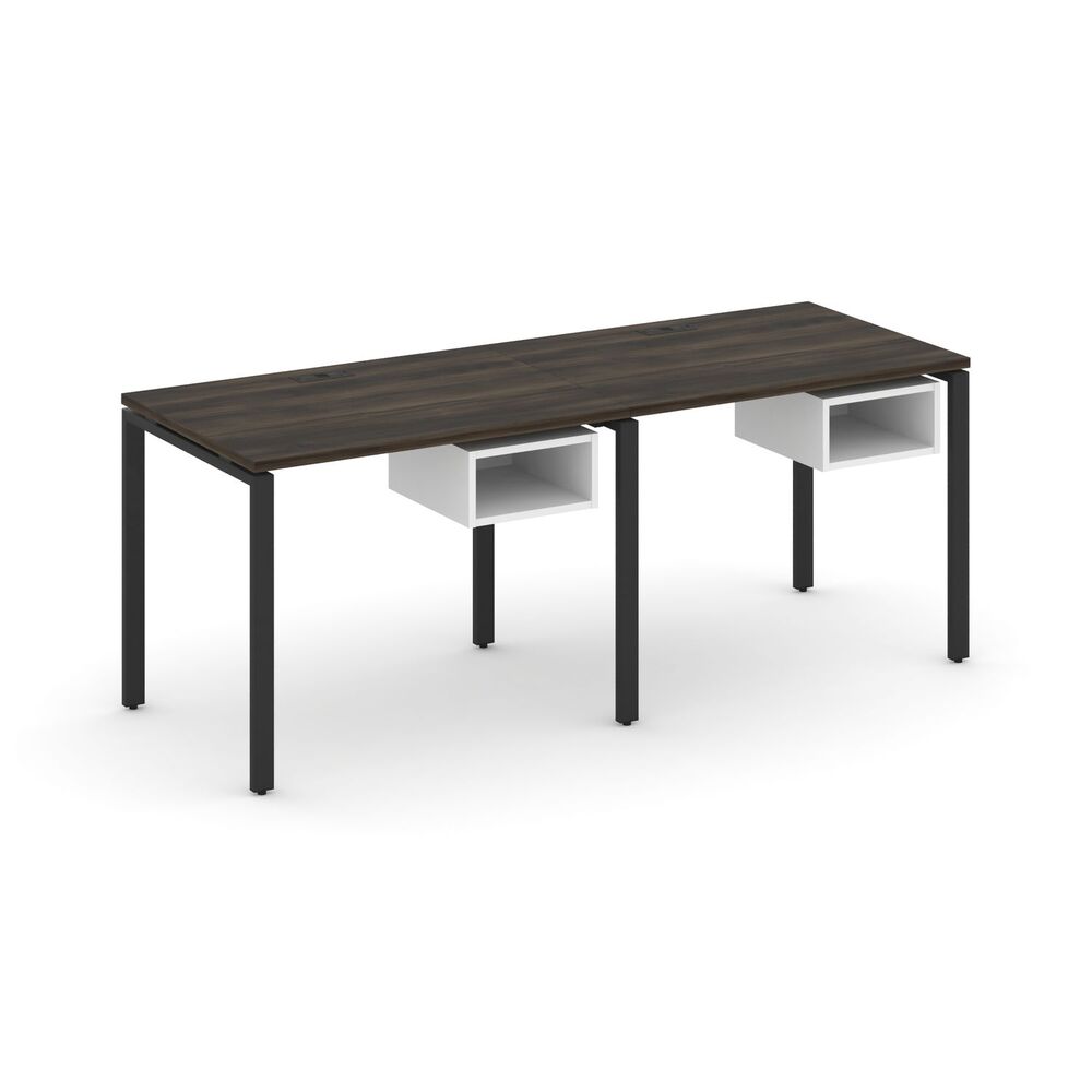 Рабочая станция односторонняя с подвесными тумбами на 2 места