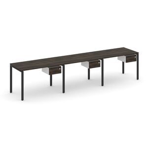 Рабочая станция односторонняя с подвесными тумбами на 3 места