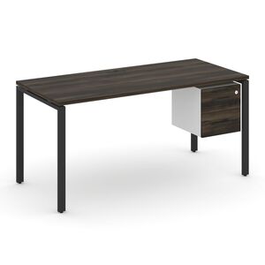 Стол рабочий с подвесной тумбой с двумя ящиками