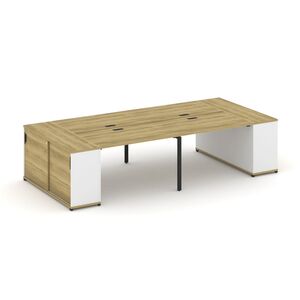 Рабочая станция с опорными шкафами купе