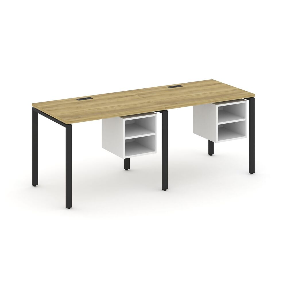 Рабочая станция односторонняя с подвесными тумбами на 2 места