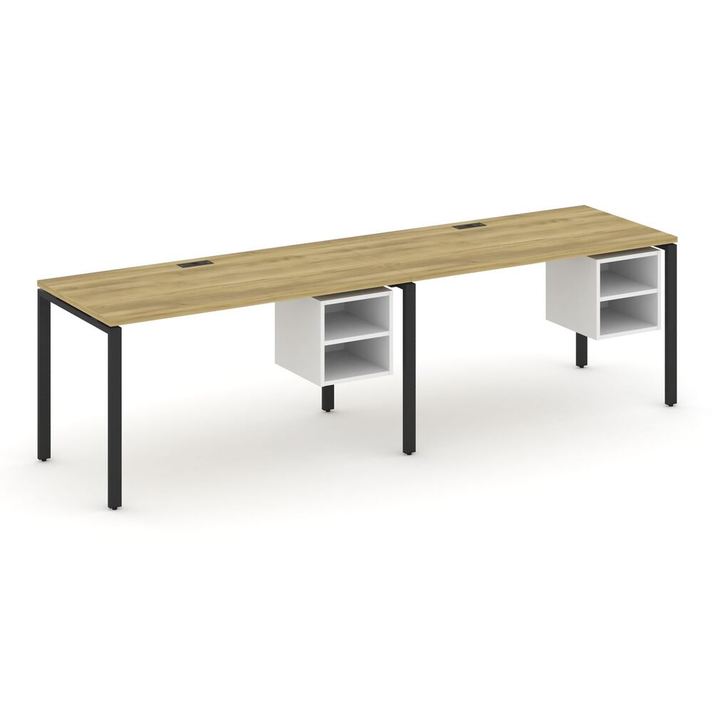 Рабочая станция односторонняя с подвесными тумбами на 2 места