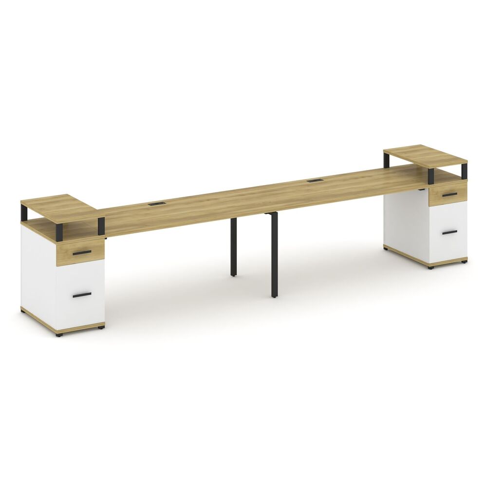 Рабочая станция на 2 места с двумя опорными тумбами