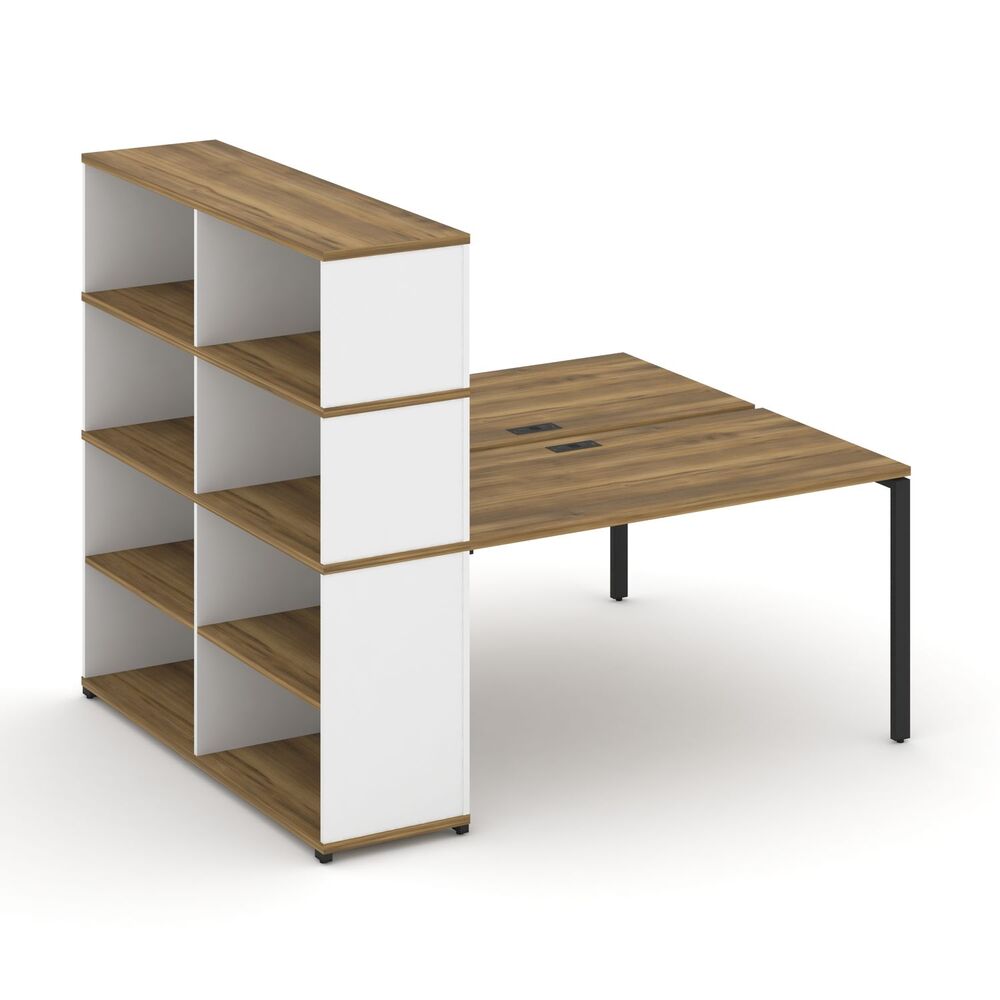 Рабочая станция с опорным стеллажом с надставкой высокой