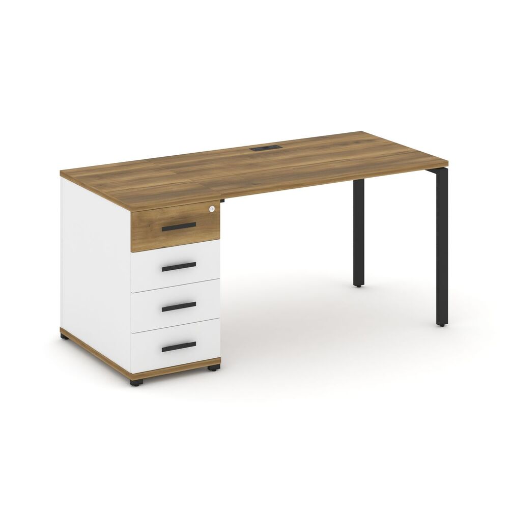 Стол рабочий с одной опорной тумбой