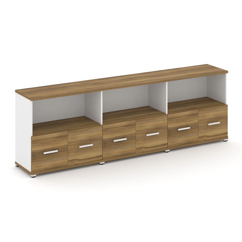 Шкаф три широкие секции, 2 ниши