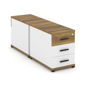 Тумба двухсторонняя опорная/приставная 3 ящика