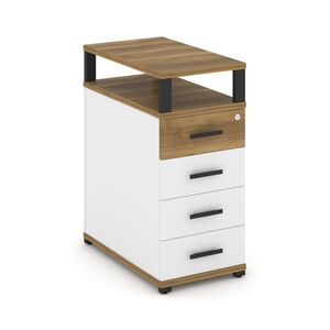 Тумба опорная/приставная 4 ящика с надставкой