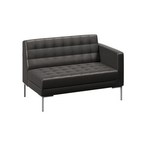 Секция с подлокотником двухместная левая