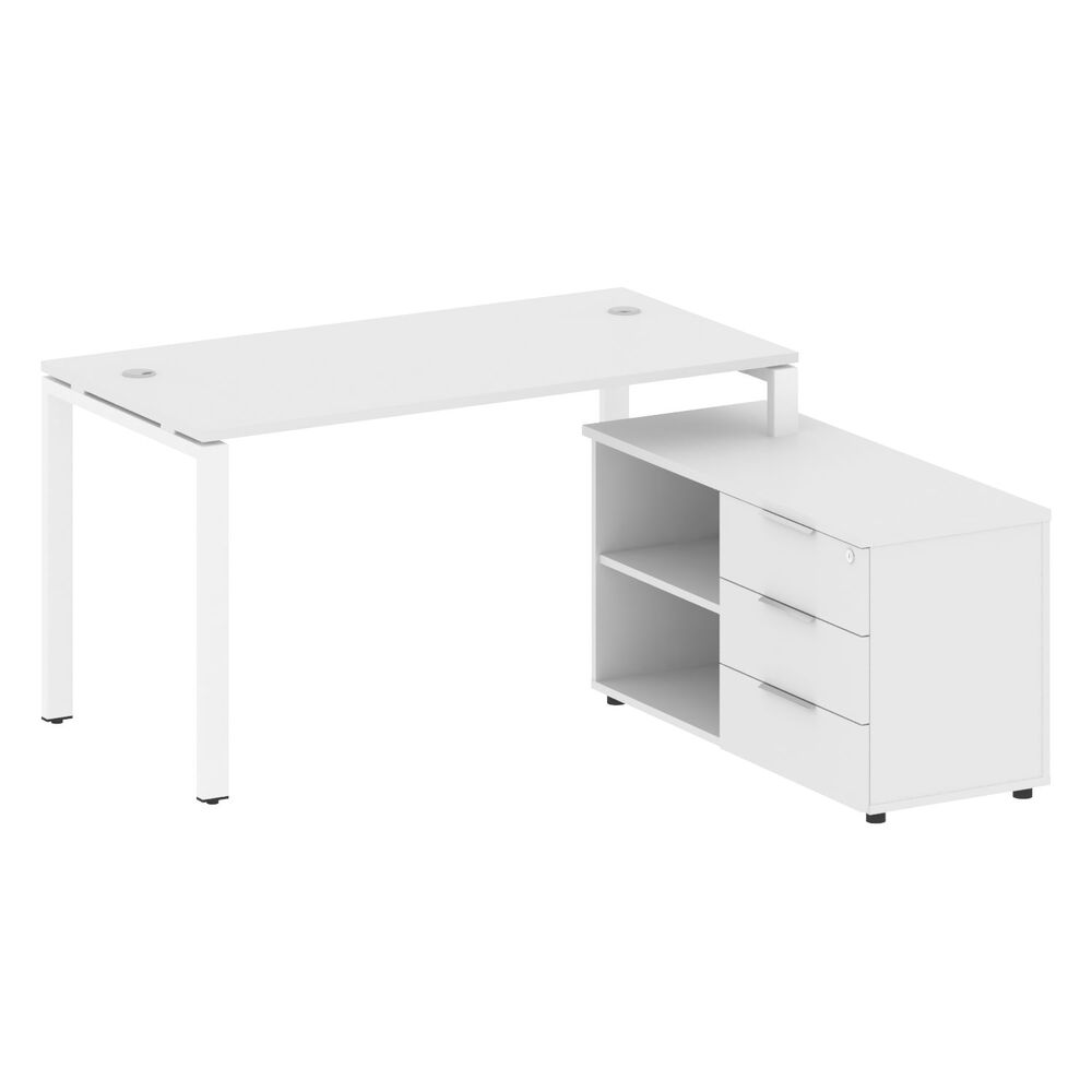 Рабочая станция с опорной тумбой правая