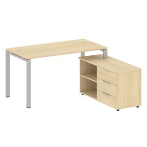 Рабочая станция с опорной тумбой правая